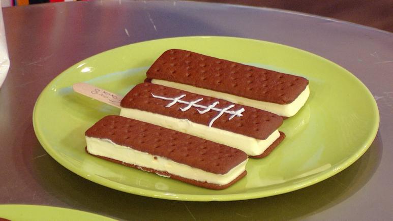 field goal ice cream sandwiched