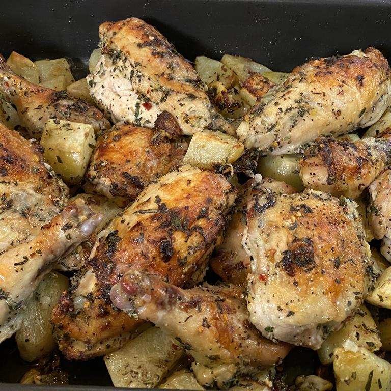 One-Pan Roast Chicken Dinner