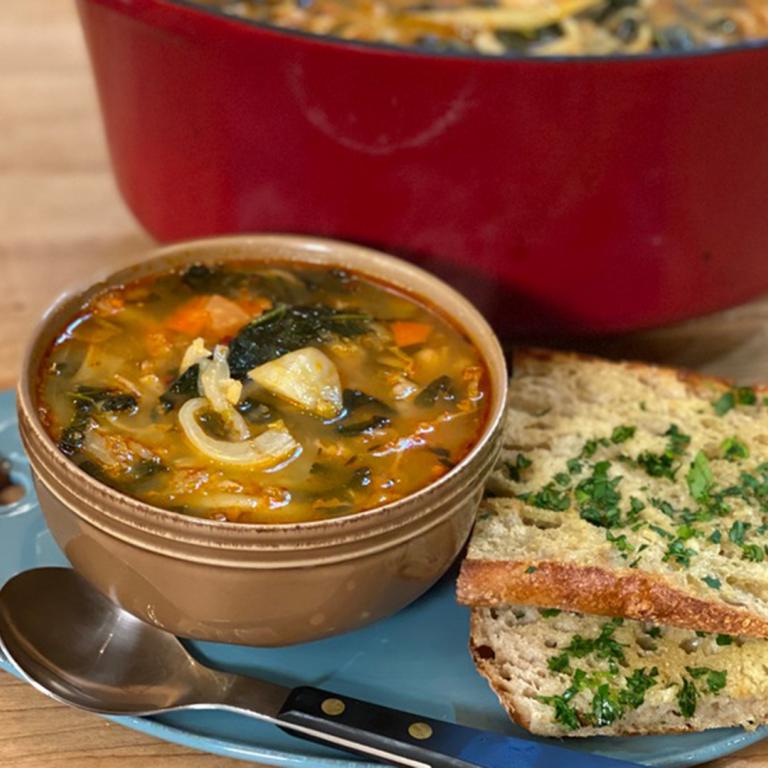 Fennel-Cabbage Soup With ‘Nduja & White Beans