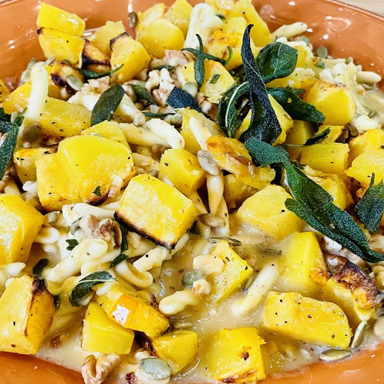 Rachael's Pasta with Pumpkin, Brown Butter, Crispy Sage and Nuts