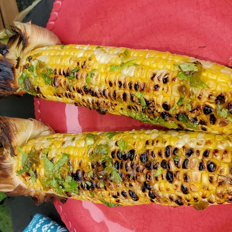 Easy Grilled Corn with Jalapeño Cilantro Glaze
