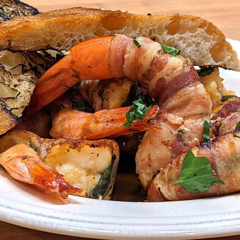Shrimp with Sage and Pancetta