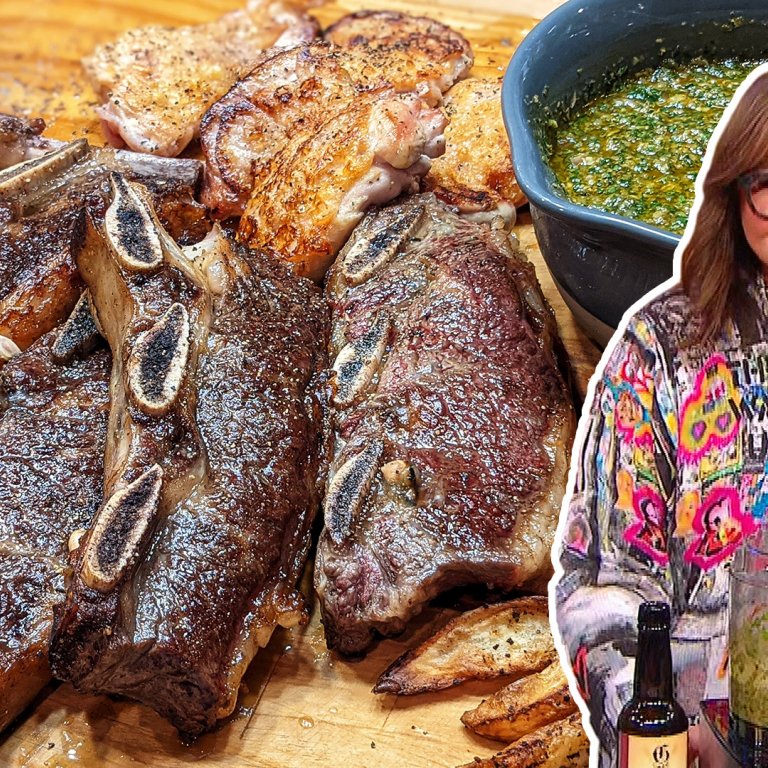 Caper Chimichurri with Mixed Grill | Rachael Ray