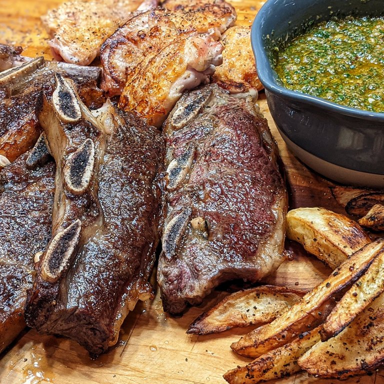 caper chimichurri grill