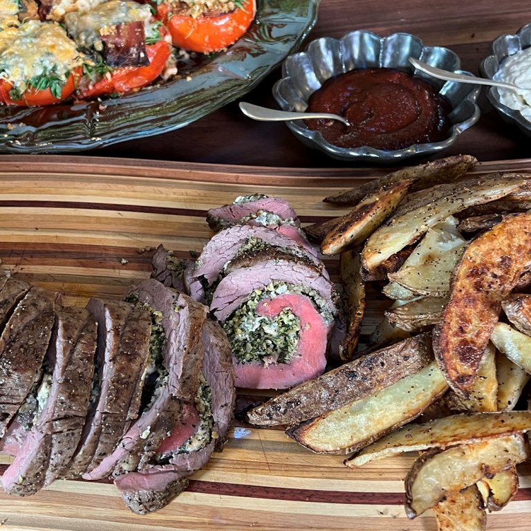 Stuffed Beef Tenderloin with Blue Cheese