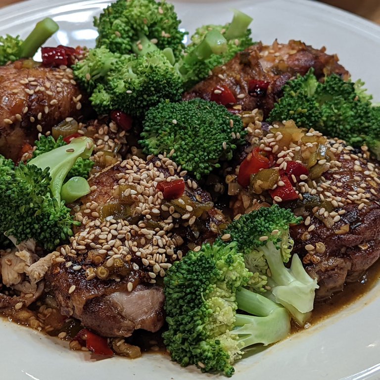Orange Honey-Glazed Chicken with Chiles