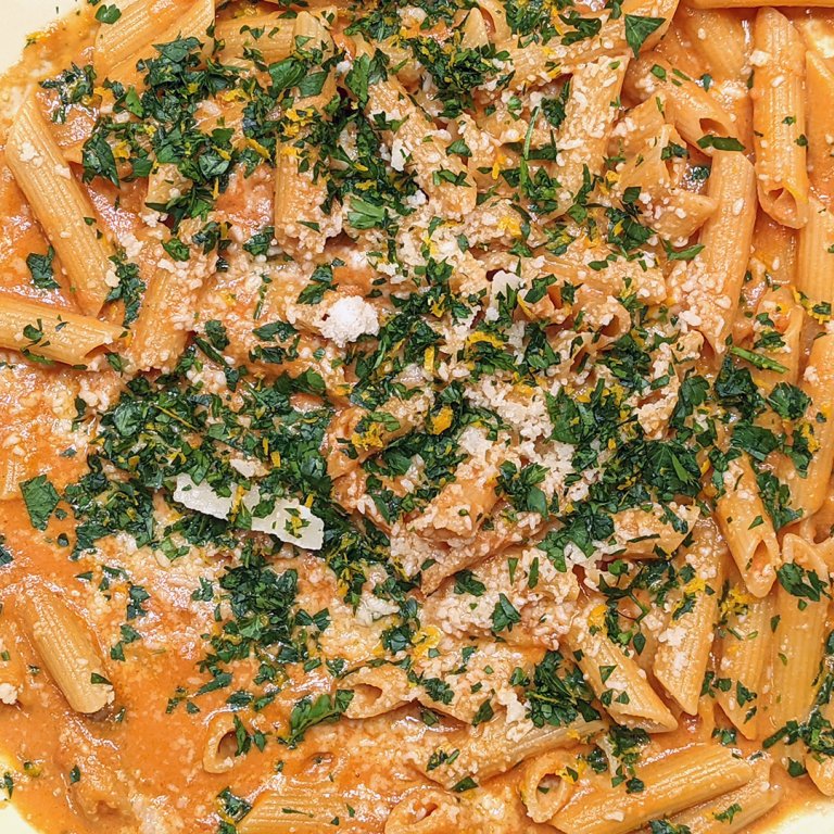 Penne with Sweet Vermouth and Cream Sauce