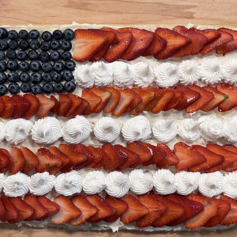 Sugar Cookie Cheesecake Flag Cake      