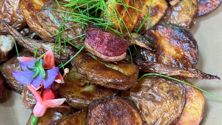 Roasted Baby Potatoes and Radishes