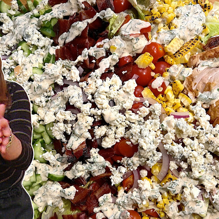 Buffalo Ranch and Rotisserie Chicken Cobb Salad | Rachael Ray
