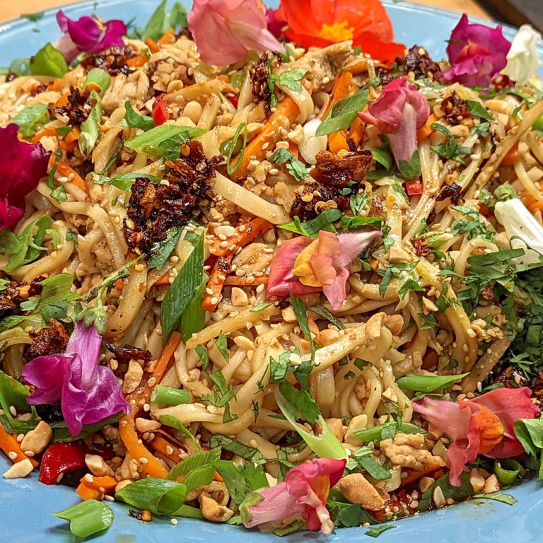 Warm Sesame "Noods" with Chicken
