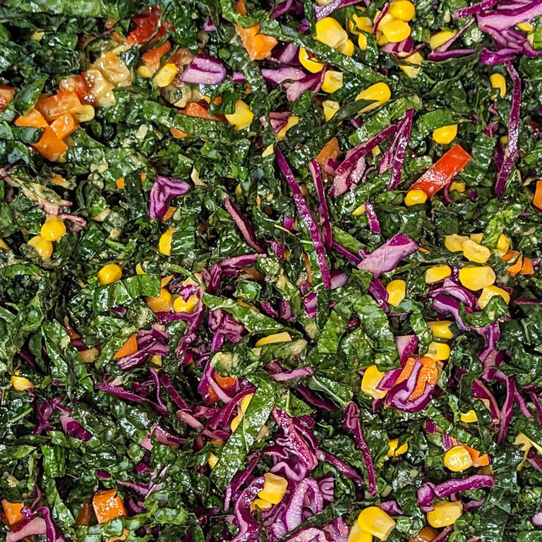 Rainbow Kale Salad