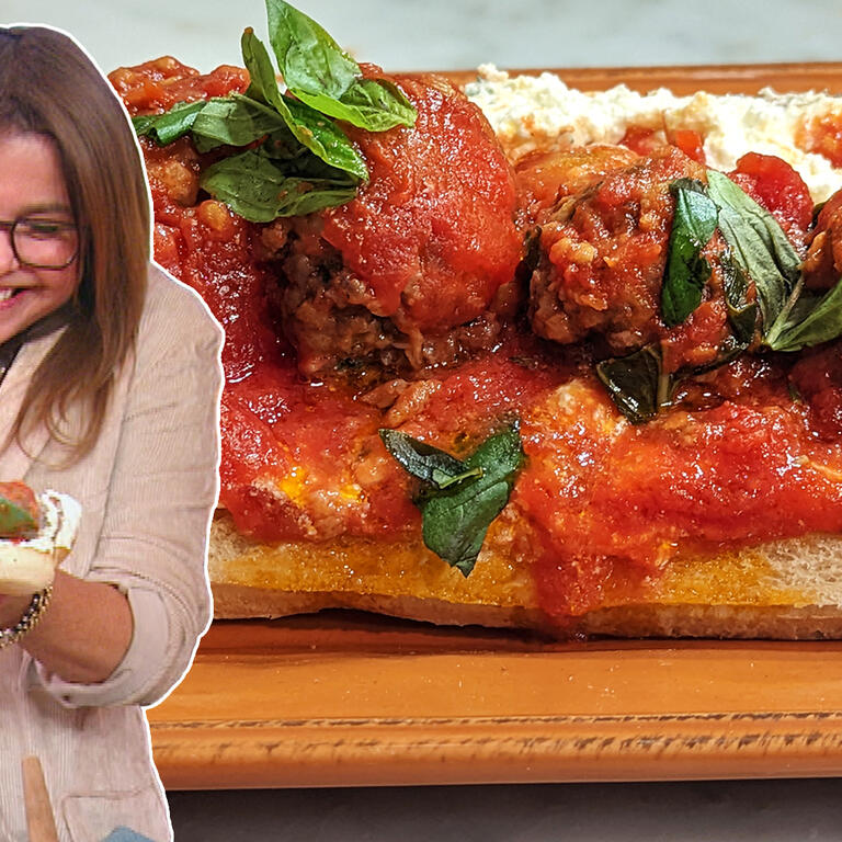 Meatball Sub with Ricotta Slather | Rachael Ray