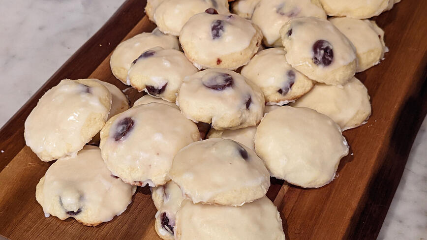 Ricotta Cookies with Amarena Cherries (Italian Wild Cherries in Syrup)