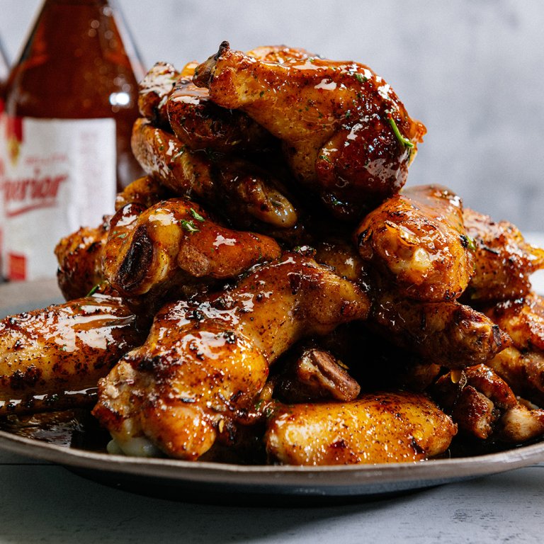 Fire-Grilled Jerk Wings with Passionfruit Chile Sauce