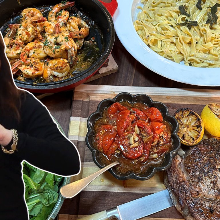 Rach's Romantic 3-Course Shrimp, Pasta + Steak Valentine's Day Meal