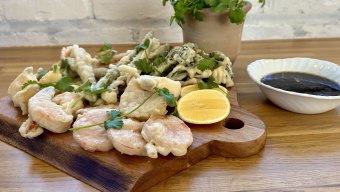 Shrimp and Vegetable Tempura with Soy Dipping Sauce