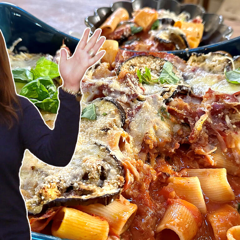 Baked Pasta with Eggplant and Hot Coppa | Casserole Recipe | Rachael Ray