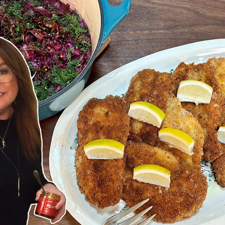 Chicken Schnitzel with Sweet & Sour Red Cabbage + Chili Crisp | Rachael Ray
