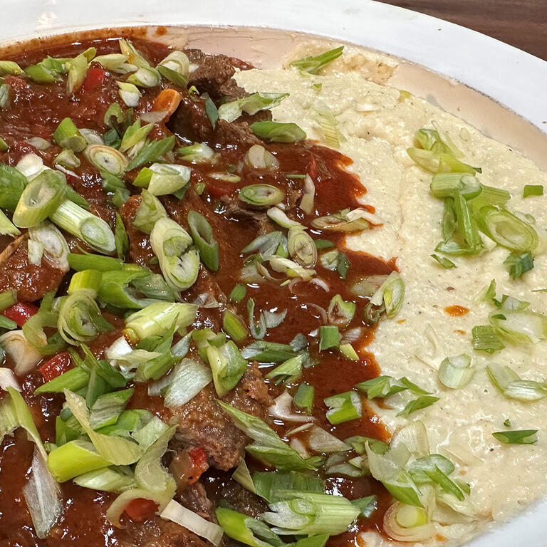 Classic Grillades and Two-Cheese Grits