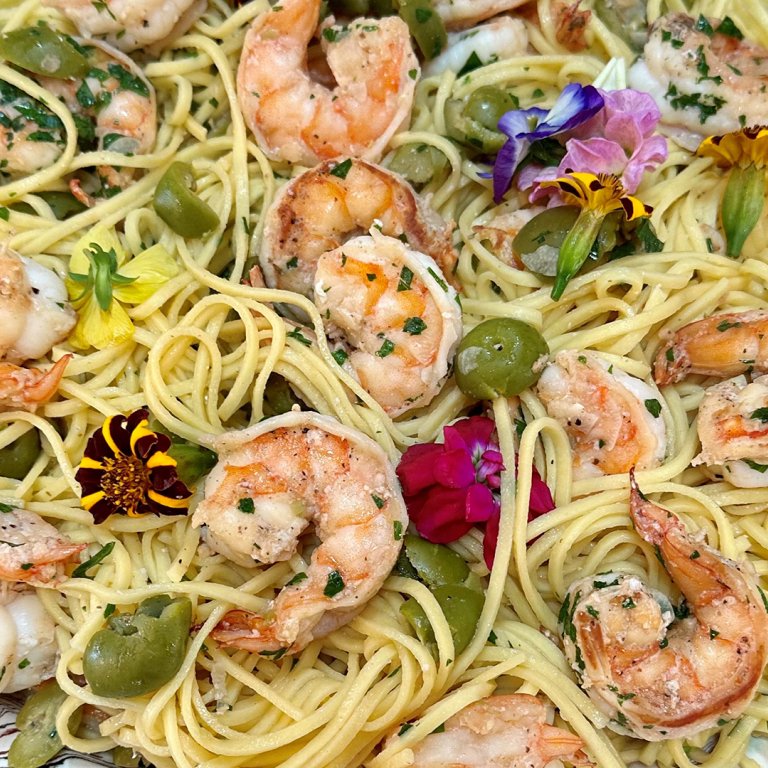 Dirty Martini Shrimp and Linguini