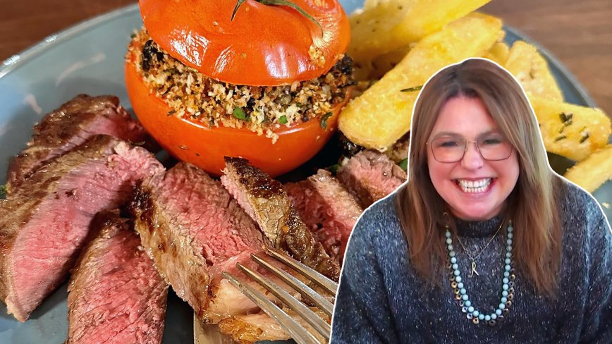 Steak and Sicilian Tomatoes | Rachael Ray