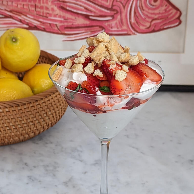 Strawberry Basil Fool