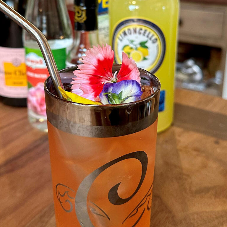 Kissed by a Rose Champagne Cocktail