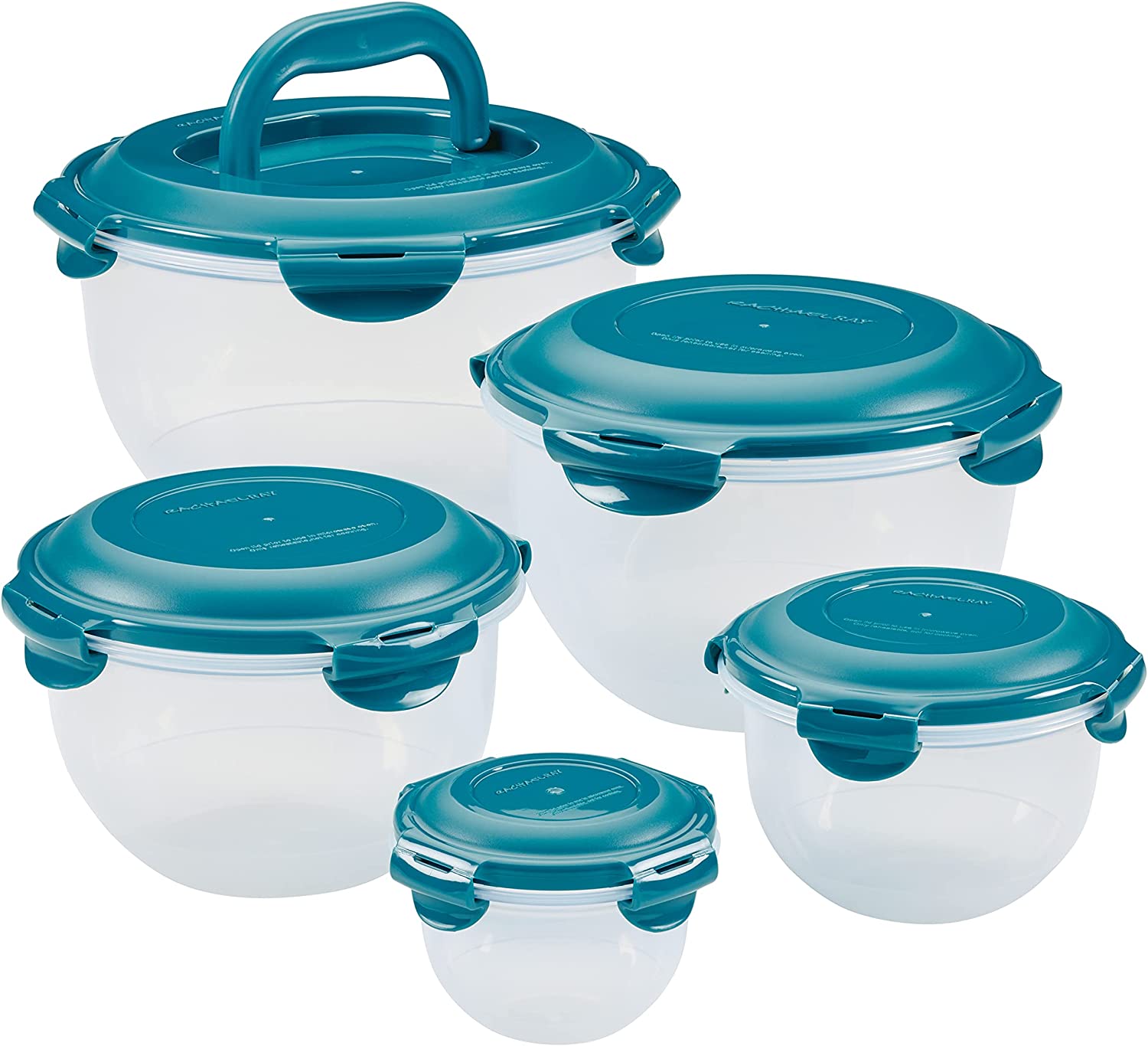 Rachael Ray Leak-Proof Nestable Container Food Storage Bin Set