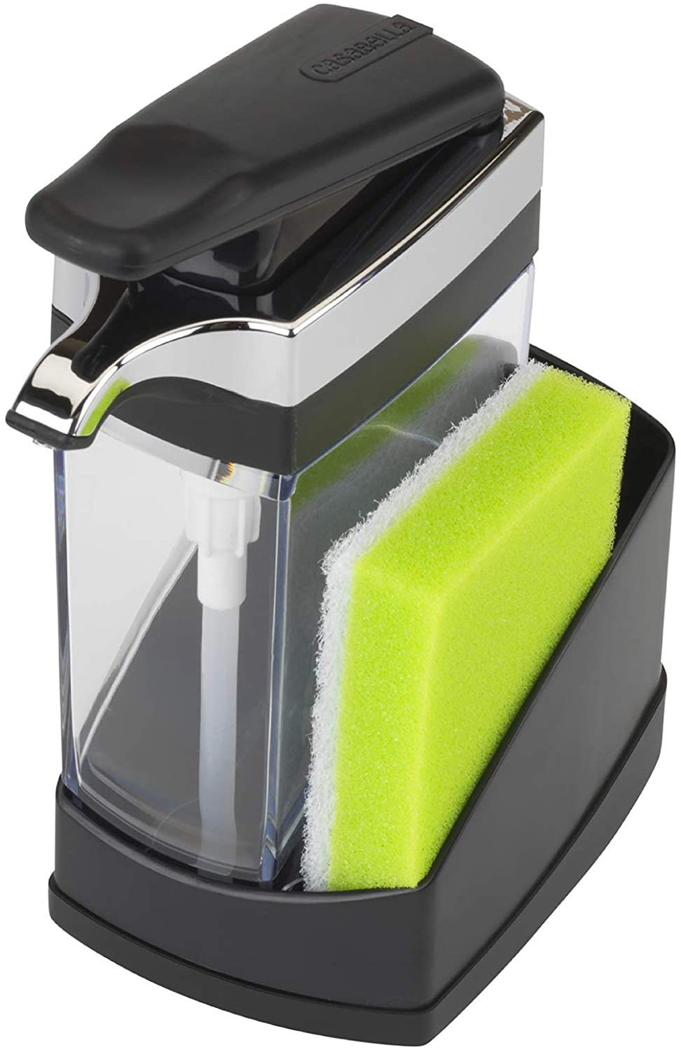 Casabella Sink Sider Solo Kitchen 2-in-1 Soap Pump and Sponge Caddy