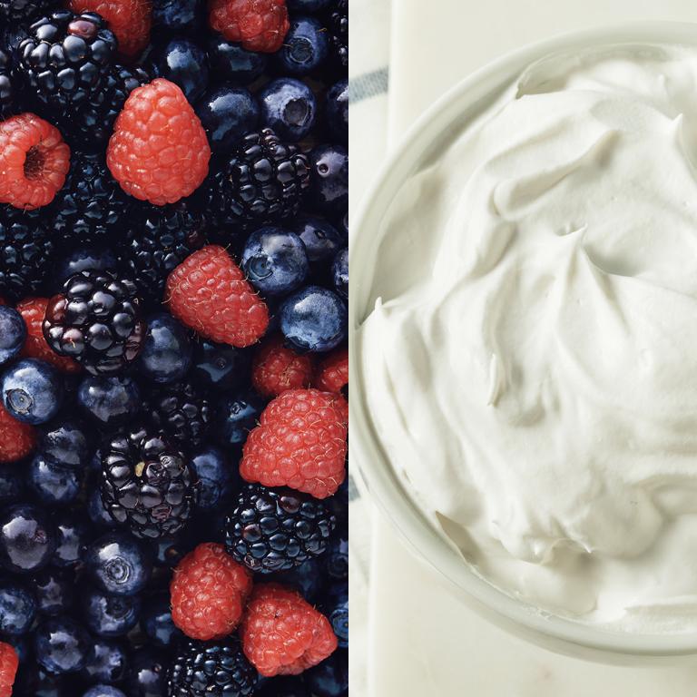 berries and cream