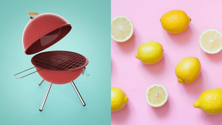 grill and lemons
