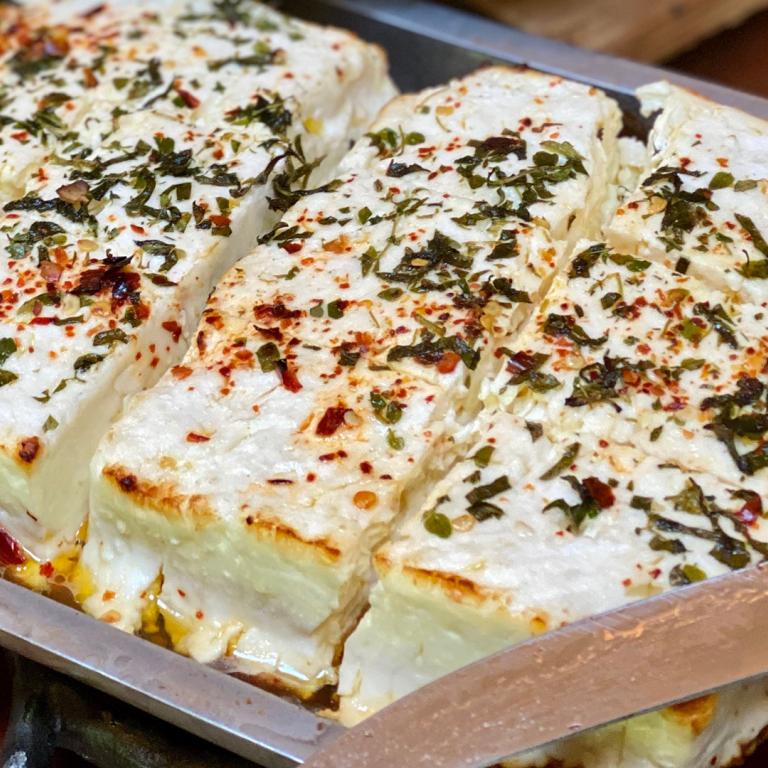 grilled feta cheese