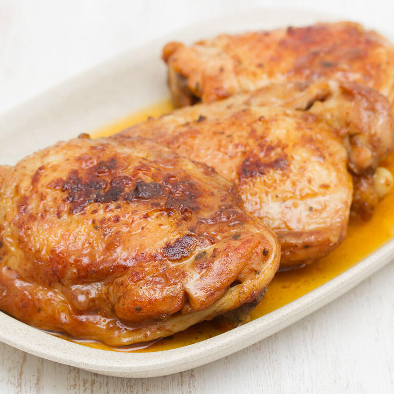 Baked Honey Mustard Chicken Thighs