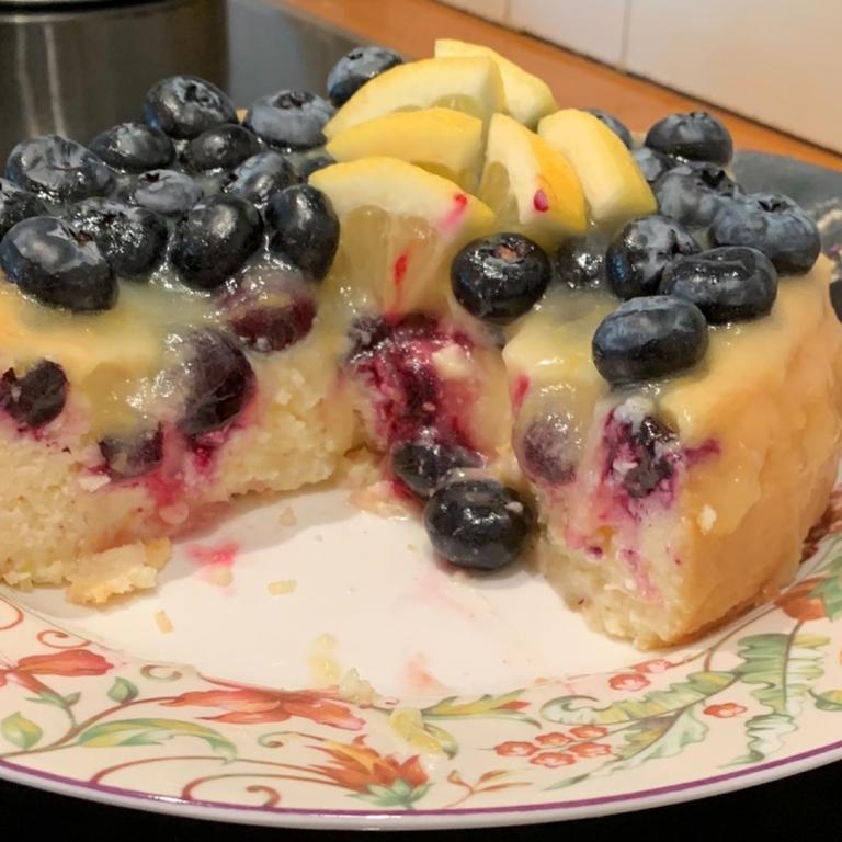 lemon blueberry ricotta cheesecake