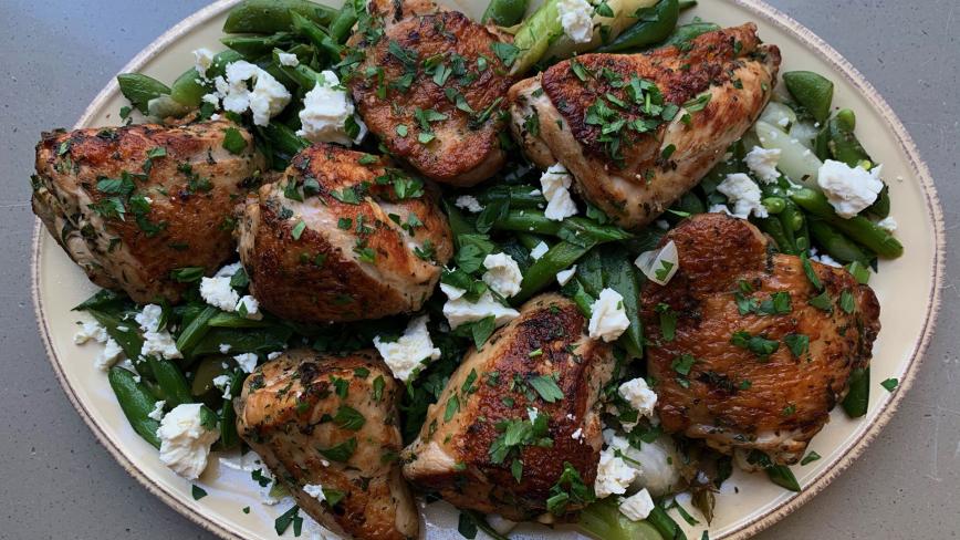 spring chicken and vegetables