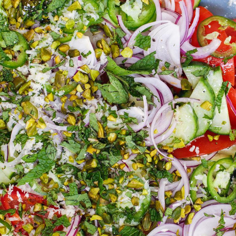 Rachael's Tomato-Cucumber Salad with Chilies and Mint